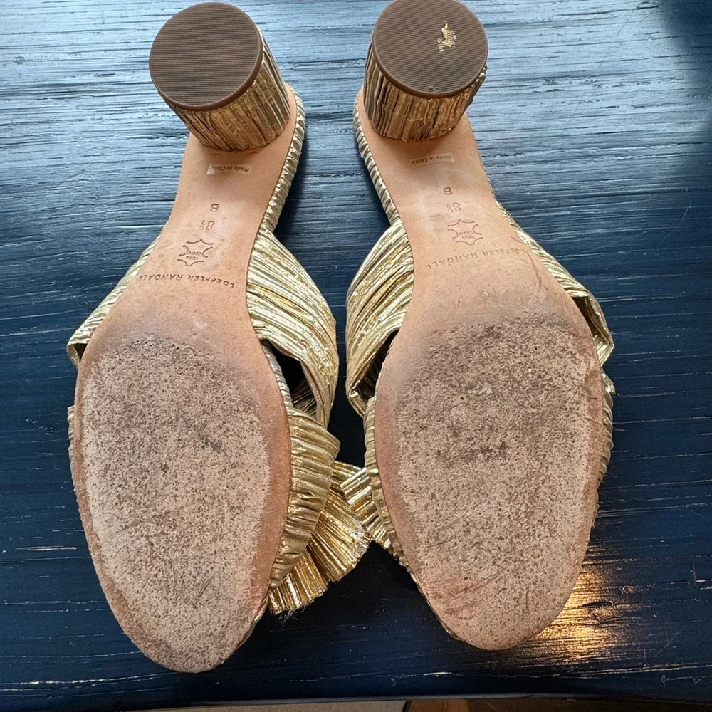 Loeffler Randall Emilia Knot Slide in Gold - Picture 4 of 4